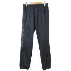アディダス adidas YEEZY CALABASAS TRACK PANT トラックパンツ ジャージ ナイロン ロゴ プリント スリーストライプ S 黒 ブラック IBO58 X