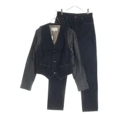 Maison Margiela 10 (メゾン マルジェラ) 12AW 変形 デタッチャブル アーム ノーカラー ベスト ジレ トラッカージャケット ストレートデニムパンツ セットアップ S30FP0008 S30362のサムネイル