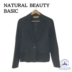 【訳アリ】 NATURAL BEAUTY BASIC ナチュラルビューティーベーシック ジャケット 無地 長袖 テーラード レディース ブラック ネイビー M 901-4118 送料無料 古着