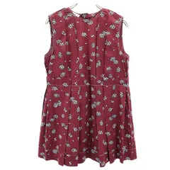 マルニ フランクナヴィン ノースリーブ ワンピース 42 ボルドー MARNI Frank Navin バックボタン レディース 【中古】  【230430】