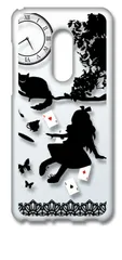 【新品未使用】 AQUOS zero2 SH-01M SHV47 アクオスゼロ2 クリア ハードケース (Alice in wonderland(ブラック)) アリス トランプ 