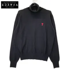 AMI PARIS アミパリス HKS411.KN0025 ﾌﾞﾗｯｸ ﾀｰﾄﾙﾈｯｸﾆｯﾄｾｰﾀｰ S