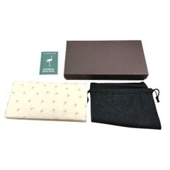 オーストリッチ OF-10109 未使用品 2つ折長札入れ 長財布 ostrich アイボリー