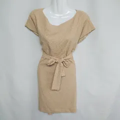 ◇ ⊂ anatelier　アナトリエ ノースリーブ ミニ ワンピース サイズ36 モカ系 レディース E  【1409100052589】