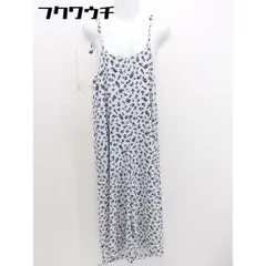 ◇ FREAK'S STORE フリークスストア 総柄 サロペット サイズF ホワイト ブルー系 レディース  【1112080004409】