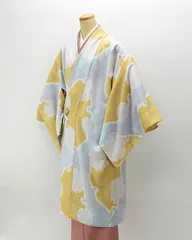 夏物 紋紗 道中着 新品仕立済 正絹 夏物 雪輪匹田模様  単衣 薄物 コート 新品 仕立て上がり j4009