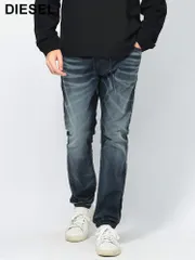 DIESEL (ディーゼル) ウエストコード ジップフライ ジーンズ D-KROOLEY-B JOGG DSA14847068MD メンズ (ブルー)