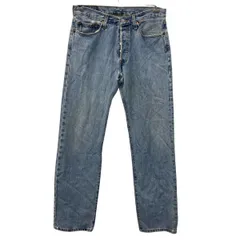 Levi's 501 メキシコ製 デニムパンツ W33 インディゴブルー リーバイス ボタンフライ コットン100% カジュアル ジーンズ 2509-617