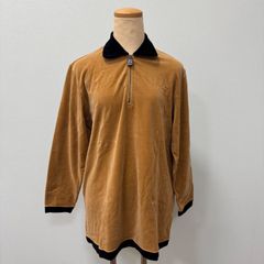 FENDI　フェンディ　ハーフジップ　ベロア　トップス　長袖　サイズ42　あ241011-2