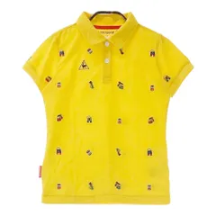 サイズ：S LE COQ GOLF ルコックゴルフ  半袖ポロシャツ 総柄 イエロー系 [240101351665]# ゴルフウェア レディース ストスト