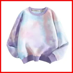 トップス 綿 長袖 上着 トレーナー 丸襟 子供服 キッズ 春秋冬 絣染め ロングTシャツ お洒落 スタンドカラー 男の子 90 100 女の子 110 120 パーカー 130 140 [HahaNice] 150