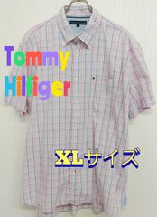 【ヒロ様専用】Tommy Hilfiger　トミーヒルフィガー　ピンク　半袖シャツ　XL　コットン100％　古着　/　TOMMY HILFIGER　トミーヒルフィガー　水色　半袖シャツ　XL　コットン100％　古着
