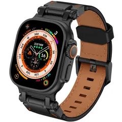 【在庫セール】防水 耐衝撃 高級ベルト 防汗メンズ 交換用 レザー 本革 Watch バンド バンド Watchスポーツ Apple Ultra2/Ultra 42mm 44mm 45mm Series 46mm 49mm 革 10/9/8/SE2/7/6/S