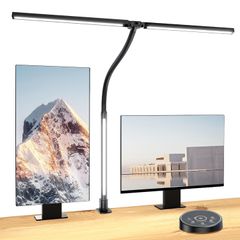 新品 クランプ 電気スタンド 5段階調光調色 「24W・PSE認証済」 幅広 「無線リモコン・3光源・環境補助光・独立制御・2000Lx」 スタンドライト 多角度調節 LED 卓上 目に優しい デスクライト 読書/勉強/仕事 ブラック BeaNet BNT-D