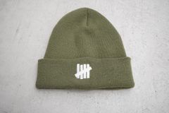 美品 UNDEFEATED アンディフィーテッド ニット キャップ 帽子 カーキ オリーブ 213077502032 緑 723P★4
