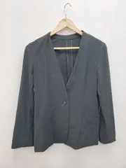 ◇ UNITED ARROWS ユナイテッドアローズ グリーン ビジネス オフィス 長袖 ジャケット サイズ38 ブラック レディース P  【1403180004063】