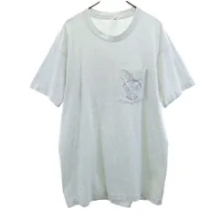 フルーツオブザルーム 90s USA製 オールド ポケT 半袖 Tシャツ XL グレー系 FRUIT OF THE LOOM ポケT メンズ 古着 【240513】 メール便可のサムネイル