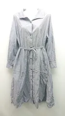 ◇ CHILD WOMAN 無地 シンプル 薄手 ベルト付き 長袖 ロング ワンピース 表記なし パープル レディース E  【1310300009719】