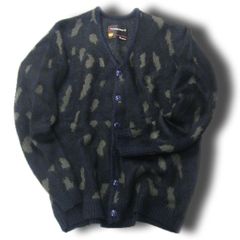 【新品】 TOWNCRAFT ／ タウンクラフト　ジャガード シャギーニット カーディガン ニット カーディガン シャギー加工 シャギー レオパード 紺 ネイビー 黒 ブラック グレー J.C.Penney カートコバーン ニルヴァーナ ｜ 秋冬