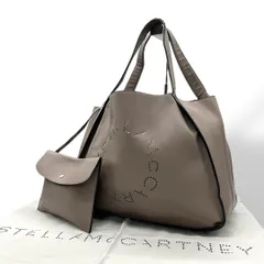 良品 966 ステラマッカートニー トートバッグ パンチング ベージュ系 レザー