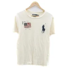 ポロ バイ ラルフローレン Polo by Ralph Lauren Tシャツ カットソー ラウンドネック 半袖 ビッグポニー L ベージュ /HO6