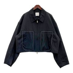 SISE シセ 24SS Stech Blouson ステッチブルゾン ジャケット YS-BL-02 ショート丈 ウール レーヨン シンプル Sサイズ アウター DM12278■