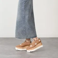 STELLA MCCARTNEY ステラマッカートニー スニーカー シューズ エリススターズ プラットフォーム 810317E00163 レディース ブラック ブラウン スター 厚底