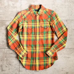 ラルフローレン ☆ チェック柄 コットン 長袖 シャツ 0 スリムフィット 総柄