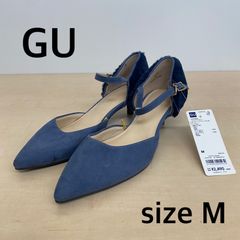 タグ付き GU フェイクファー セパレートパンプス レディース 【R71020】Y