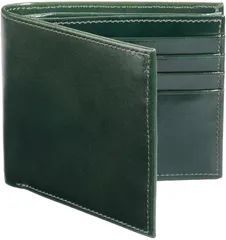 [バルモア] 二つ折り財布 【所ジョージの世田谷ベース掲載】 メンズ イタリアンレザー 大容量 (グリーン アウトレット) [グリーン（アウトレット）]