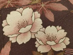 平和屋着物■上質な小紋　流水草花文　正絹　逸品　CAAP4859ku