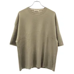 AURALEE オーラリー 19SS WASHABLE WOOL RIB KNIT TEE  ウォッシャブルウールリブニットTシャツ A9ST02WW グレージュ系 4