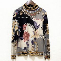 極美品✨ 1998 プリーツプリーズ 牡丹 花柄 和柄 日本画 シャツ 3 L