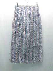 ◇ classicalelf クラシカルエルフ ラメ マルチ柄 綺麗め ロング タイト スカート サイズM ブルー系 レディース E  【1304120017948】