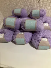 10個セット　ユザワヤ　秋冬毛糸 『ミルキーウール 並太 104番色 パープル』 World Festa ワールドフェスタ　Milky wool 色番104 ロット25-A