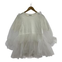 VIVIANO/TULLE LAYERED PUFF SLEEVE T SHIRT/M/VS-SS23-CS06