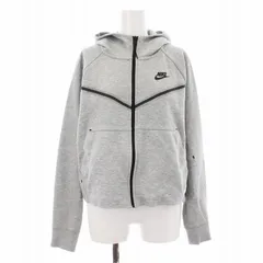 ナイキ NIKE 21AW ウィメンズ テックフリース ウィンドランナー フルジップフーディ パーカー ジップアップ ロゴ L グレー CW4299063 /KU