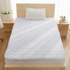 新品 麻混 敷きパッド シングル 麻綿100%天然素材 春 夏 秋 綿麻敷パッド 帝人中綿 オールシーズンで使える しきぱっど べっどぱっど パッドシーツ兼用 洗える さらっと肌触り 爽やか ズレにくい 四隅ゴム付 抗菌防臭防ダニ 丸洗いOK SEK認証