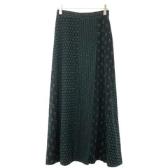 UNITED ARROWS ユナイテッドアローズ ビットプリントスカート 1524-675-1075 ブラック×グリーン 36