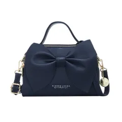 ☆ ネイビー ☆ ショルダーバッグ リボン 2way ショルダーバッグ リボン レディース リボンバッグ バッグ バック 2way ハンドバッグ ショルダー 肩掛け 肩かけ 斜め掛け 斜めがけ ボックス型 オシャレ おしゃれ かわいい 可愛い 子供 女の子