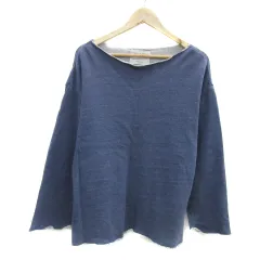 アーバンリサーチ ドアーズ URBAN RESEARCH DOORS フォーク&スプーン FORK&SPOON カットソー 長袖 ボートネック 無地 40 L 青 ブルー /YS33 ■MO