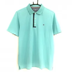 トミーヒルフィガー 半袖ポロシャツ ライトブルー 後ライン メンズ L ゴルフウェア サンプル品 Tommy Hilfiger Golf