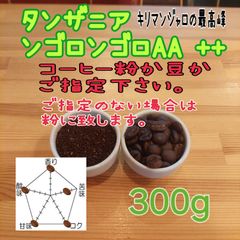 コーヒー粉orコーヒー豆300gンゴロンゴロAA++