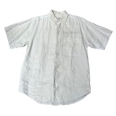 80s GOOUCH 100%Linen shirt