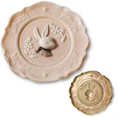 シーリングスタンプ ヘッド(うさぎ プレート ウサギ 皿) シーリングワックス 30mm ヘッドのみ [うさぎプレート]