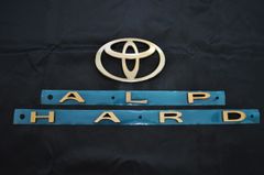 40系アルファード ALPHARD プラチナブラックエンブレムリア2点セット 