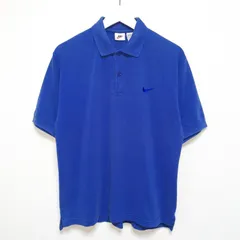 L 90s ナイキ NIKE 鹿の子 ポロシャツ スウォッシュ 銀タグ USA