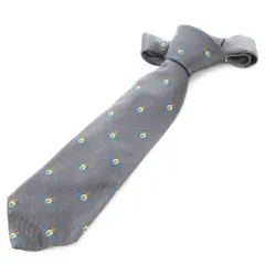 ヴィヴィアンウエストウッド Vivienne Westwood ACCESSORIES ネクタイ レギュラー シルク 絹 ドット オーブ柄 総柄 グレー /CK28 ■GY18
