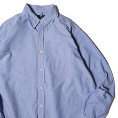 00's ギャップ GAP オックスフォード ボタンダウンシャツ (L) 青 コットン 無地 00年代 旧タグ オールド ビッグサイズ 2002年製 アメリカ古着 USED ビンテージ ヴィンテージ