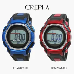 新品　クレファー フォルミア ソーラー電波腕時計 メンズ デジタルウオッチ ブルー/レッド FDM7861（どちらか1個の価格です）のサムネイル